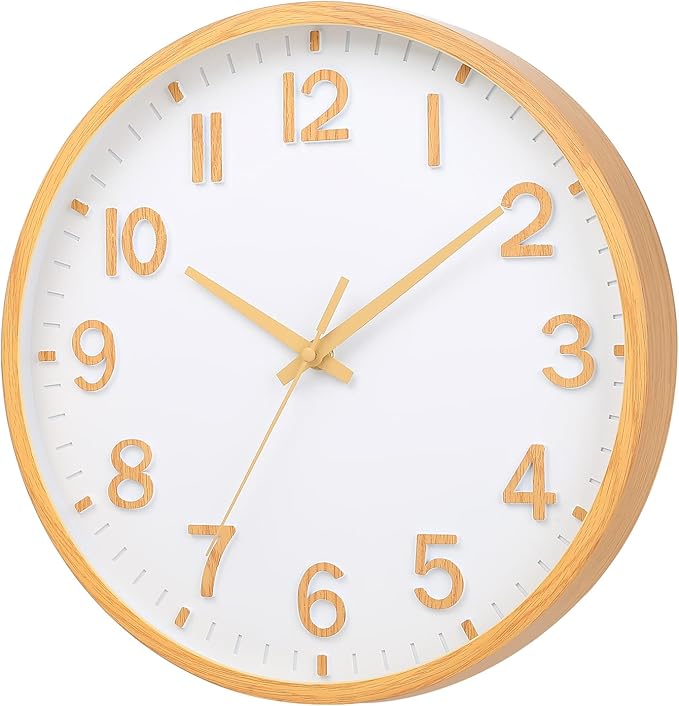 Wall Clocks Battery Operated 10 inch Modern Wall Clock, Silent Non Ticking Wall - Image 2