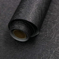 Abyssaly Black Silk Wallpaper Peel and Stick 15.7" X 393.7" Embossed Self by Abyssaly