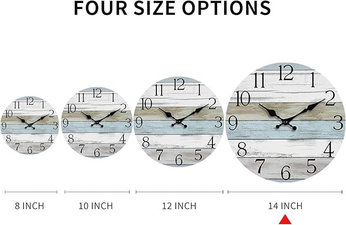 Wall Clock, 14 Inch Wall Clocks Battery Operated Silent Non Ticking, Large - Image 2