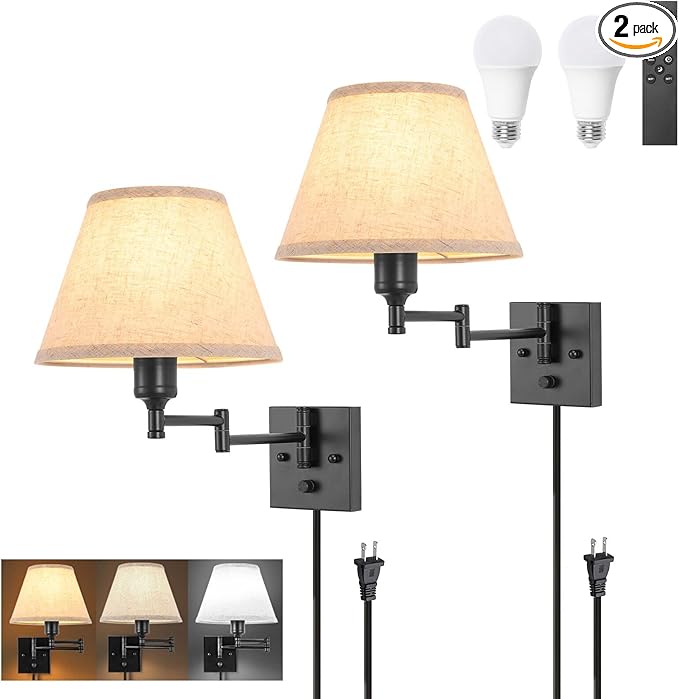 TRLIFE Wall Sconce with Remote Control, Dimming 10%-100% and Adjustable Color by TRLIFE