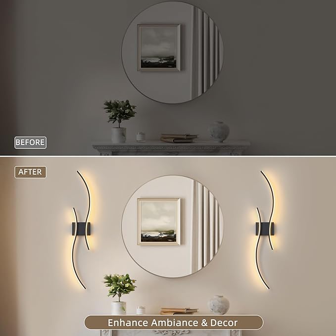 Battery Operated Wall Sconces Set of 2, Dimmable Modern LED Rechargeable Wall - Image 6