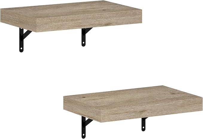 Furinno Tanna Floating Shelves for Wall Set of 2, 15-Inch Wall Shelf, Triple - Image 5