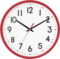 HZDHCLH Wall Clock Red, Silent Wall Clocks Battery Operated 8 Inch Modern Non by HZDHCLH