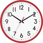 HZDHCLH Wall Clock Red, Silent Wall Clocks Battery Operated 8 Inch Modern Non by HZDHCLH