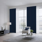 CUCRAF Navy Blue Blackout Curtains Customize, Rod Pocket Room Darkening Curtain - Image 8