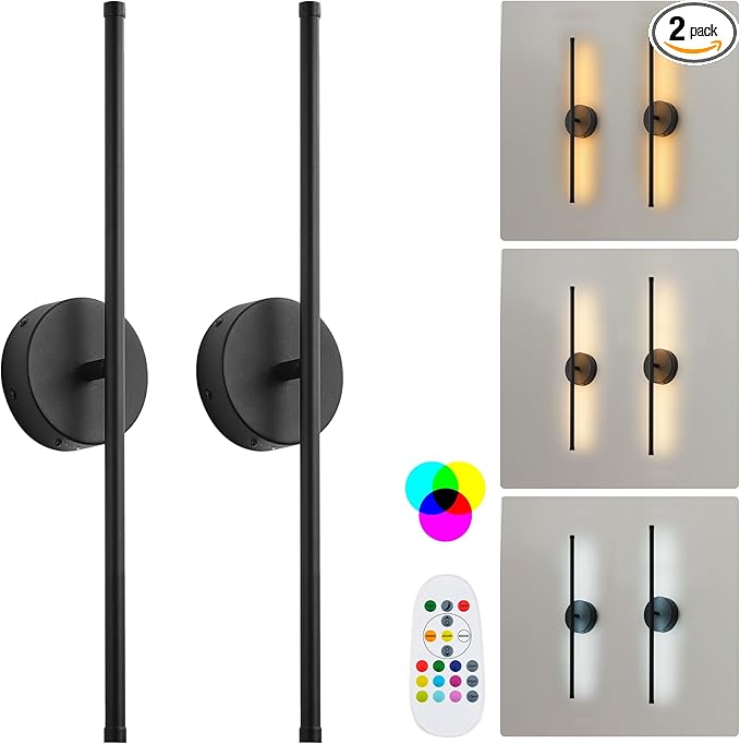 KARTOOSH Battery Operated Wall Sconces Set of Two, by KARTOOSH
