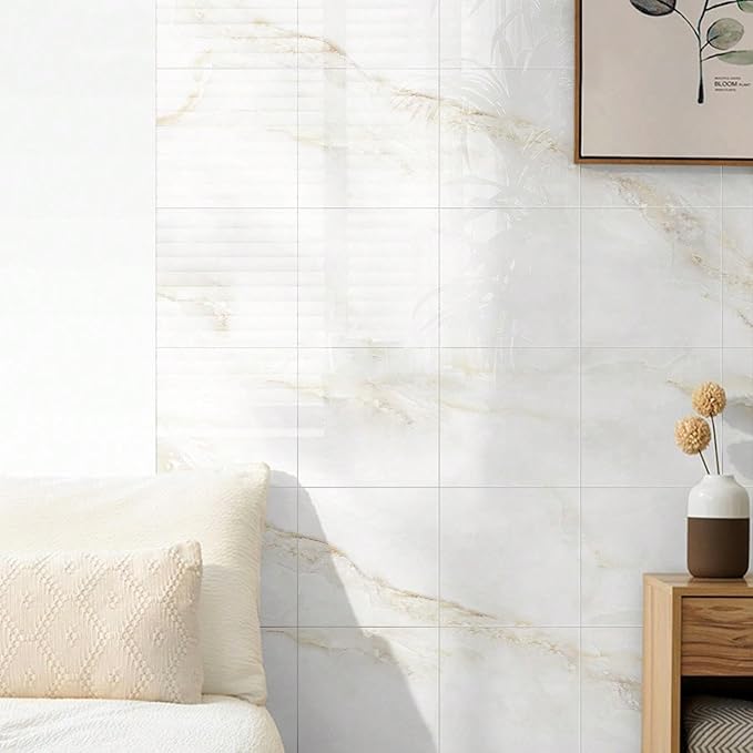 Chejiaye 10pcs Marble Peel and Stick Backsplash Waterproof Washroom Wall Panels - Image 2