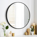 SCWF-GZ 24" Round Mirror Circle Wall Mounted Hanging or Against Wall Aluminum by SCWF-GZ