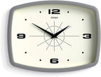 JONES CLOCKS® Movie wall Clock | Retro Rectangular Clock | 10 inch | Gray | by JONESCLOCKS