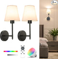 NIORSUN 14.5 inch Battery Operated Wall Sconce Set of 2, 9 Colors Wireless by NIORSUN