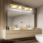 SineRise LED Modern Bathroom Vanity Light Fixtures, Matte Gold Modern Acrylic - Image 8