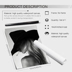 FuSatisYilife Trendy Black And White Wall Art Cool Western Woman Smoking Prints - Image 2