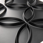 Art3d PVC 3D Wall Panel Interlocked Circles in Matt Black Cover 32 Sq.ft - Image 8