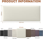 IFNOW Wall Mounted Upholstered Headboard Full, 3D Peel and Stick Soundproof - Image 2