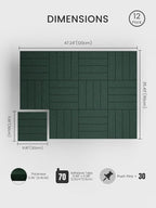 Bumusty Large Cork Board Alternative-48 x 36" Felt Bulletin Board Tiles - Image 2