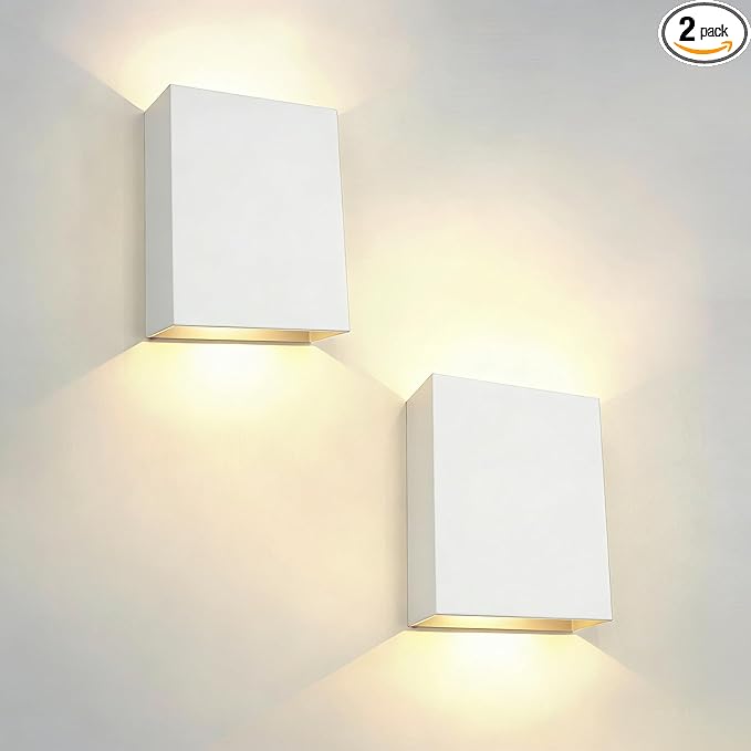 KICAAO LED Wall Sconces Set of Two, 12W Modern Wall Lamp, Hardwired Aluminum by KICAAO