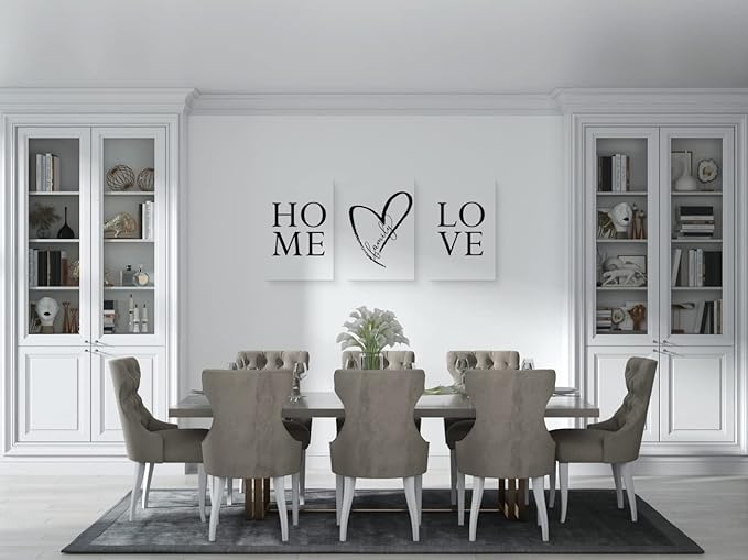 GUBIYU Home Love Wall Art Set of 3 Prints, 20x28 inches, Contemporary - Image 4
