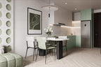 Dimoon 78.7''x17.3'' Green Skin Peel and Stick Wallpaper Contact Paper Modern - Image 5