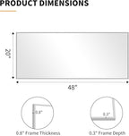 KOCUUY Silver Framed Mirror, HD Tempered Glass, Anti-Rust Frame, Modern Design - Image 9