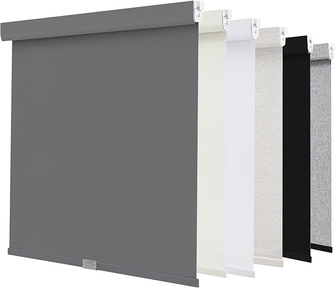 AOSKY No Drill Cordless Blackout Roller Shades by AOSKY