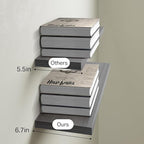 BAYKA Floating Shelves for Wall, 22.5 Inches Wall Mounted Rustic Wood Shelves - Image 6