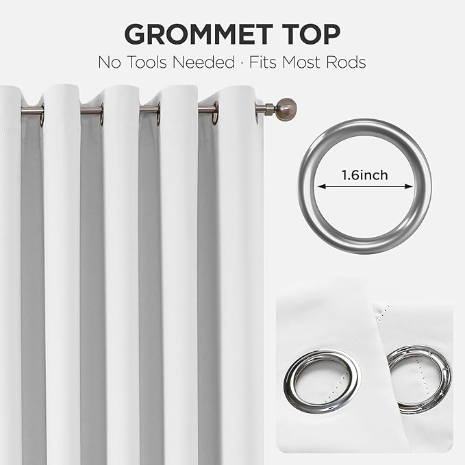 Joydeco Blackout Door Curtain for Doorway Privacy 96 Inches Long, Grommet - Image 9