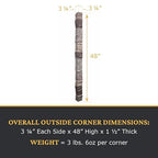 AZ Faux High-Density Polyurethane Faux Stone Flush Outside Corner - Image 3