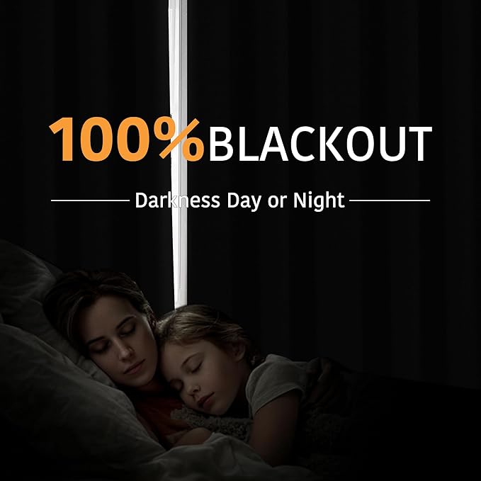 RYB HOME Black 100% Blackout Curtains - Image 3