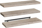 RALGEND Floating Shelves for Wall, 1.5" Thick Wall Shelf Set of 3 by RALGEND