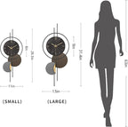 Modern Wall Clock for Living Room, Large Black Decorative Wall Clock - Image 3