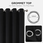 Joydeco Blackout Door Curtain for Doorway Privacy 90 Inches Long, Grommet - Image 9