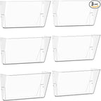 Gawerk Clear Acrylic Single Pocket, Plastic Hanging Wall Mount File Holder by Gawerk