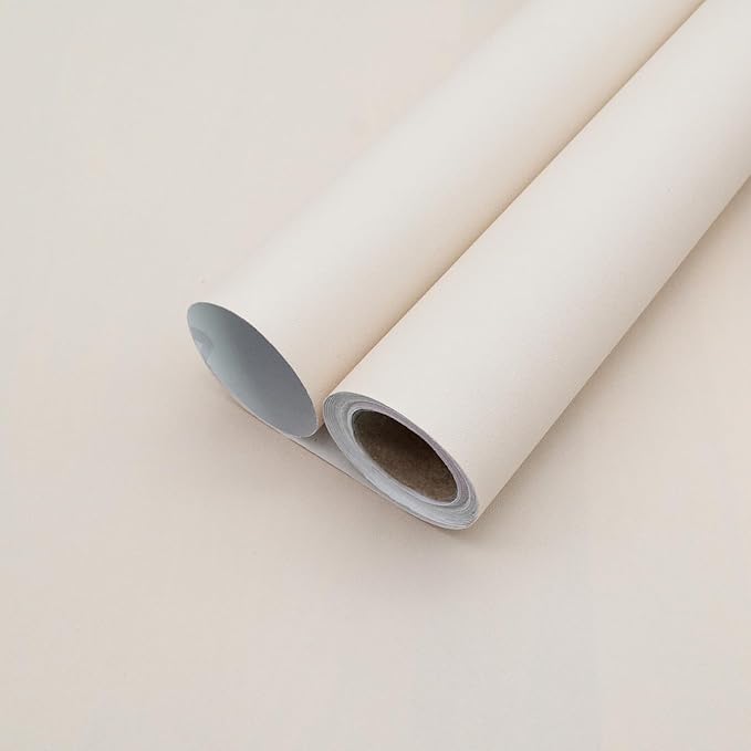 Yancorp 16"x394" Matte Beige Contact Papaer Peel and Stick Wallpaper Vinyl Wrap by YancorpHomeDecor