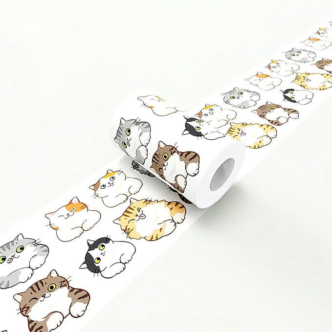 Wallpaper Border Peel and Stick Cute Cartoon Cat by WEISENI