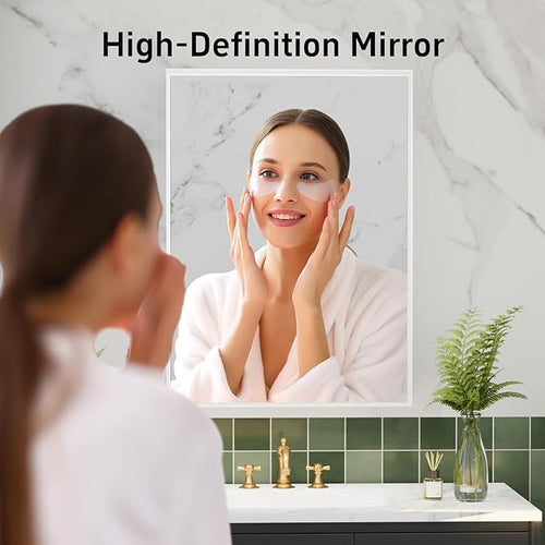 24x32 Inch White Bathroom Mirror, Wall Mounted Bathroom Vanity Mirrors - Image 2