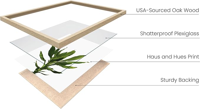 HAUS AND HUES Plant Photo Set of 4-16x20 Framed Beige - Image 2