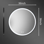 Itrue 36 Inch LED Bathroom Round Mirror, Adjustable Color Temp & Brightness - Image 5