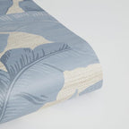 Tempaper Textured Blue Layered Palm Faux Grasscloth Removable Peel and Stick - Image 8