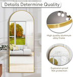 Rowjut Floor Mirror Arched Full Length Mirrors, Mirror Full Length Standing - Image 8