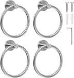SetSail Towel Holder for Bathroom Wall Silver Towel Ring Stainless Steel Hand by SetSail