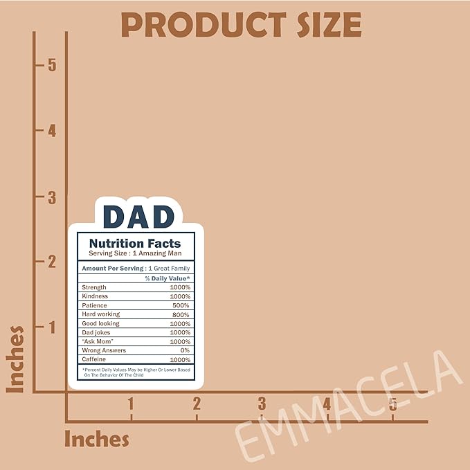 (3PCS) Dad Stickers, Waterproof Vinyl Decals for Laptops, Tumblers, Books, Scrapbooks, Water Bottles, Father's Day Gift for Dad, Papa 3 x 2.1 Inch