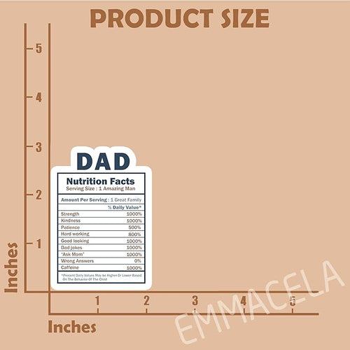 (3PCS) Dad Stickers, Waterproof Vinyl Decals for Laptops, Tumblers, Books, Scrapbooks, Water Bottles, Father's Day Gift for Dad, Papa 3 x 2.1 Inch