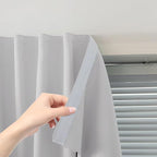 Thermal Blackout Curtains with Self-Adhesive Tape, No Rod No Drill Easy Install by Sovtfides