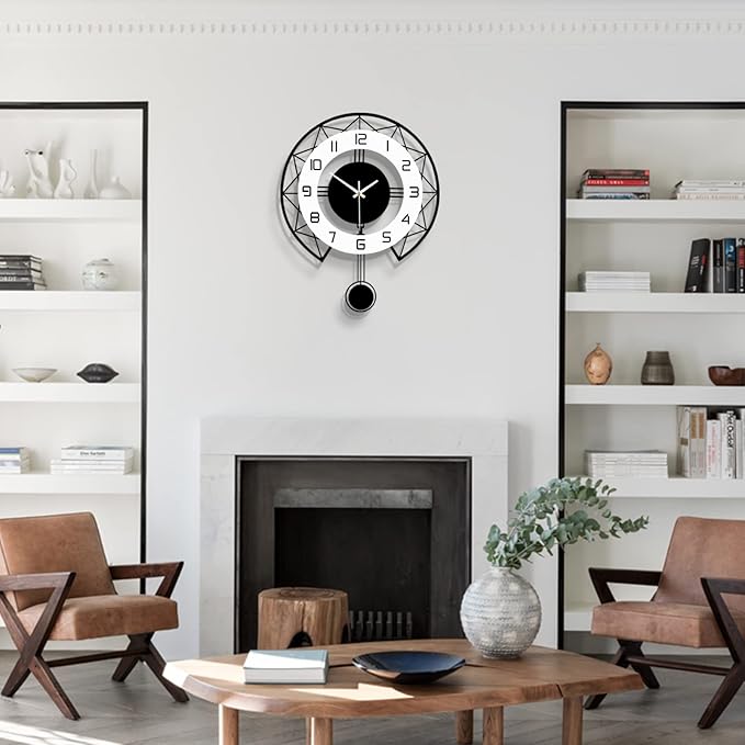 Large Wall Clock for Living Room Decor Modern Silent Pendulum Wall Clock for - Image 2
