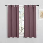 NICETOWN Bedroom Curtain Panels Blackout Draperies, Dry Rose, 1 Pair, 34 by by NICETOWN