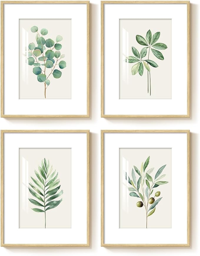 Framed Minimalist Sage Green Botanical Wall Art - Image 8
