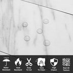 AULIGET 100-Piece White Marble Look Peel and Stick Backsplash Wall Tiles - Image 3