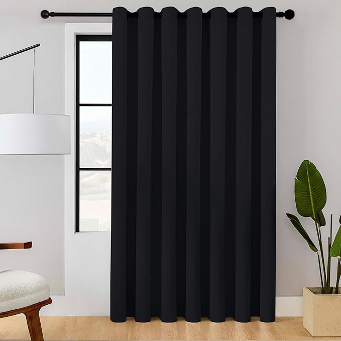 ChrisDowa Room Divider Curtain 90 Inches Long, Wide Blackout Sliding Door by ChrisDowa