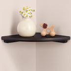 Gieanoo Corner Wall Shelf, 7inch Solid Oak Wood Floating Corner Shelf by GIEANOO