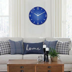 XFM Blue Wall Clock 14 Inch Modern Simple Wall Clocks Battery Operated - Image 5